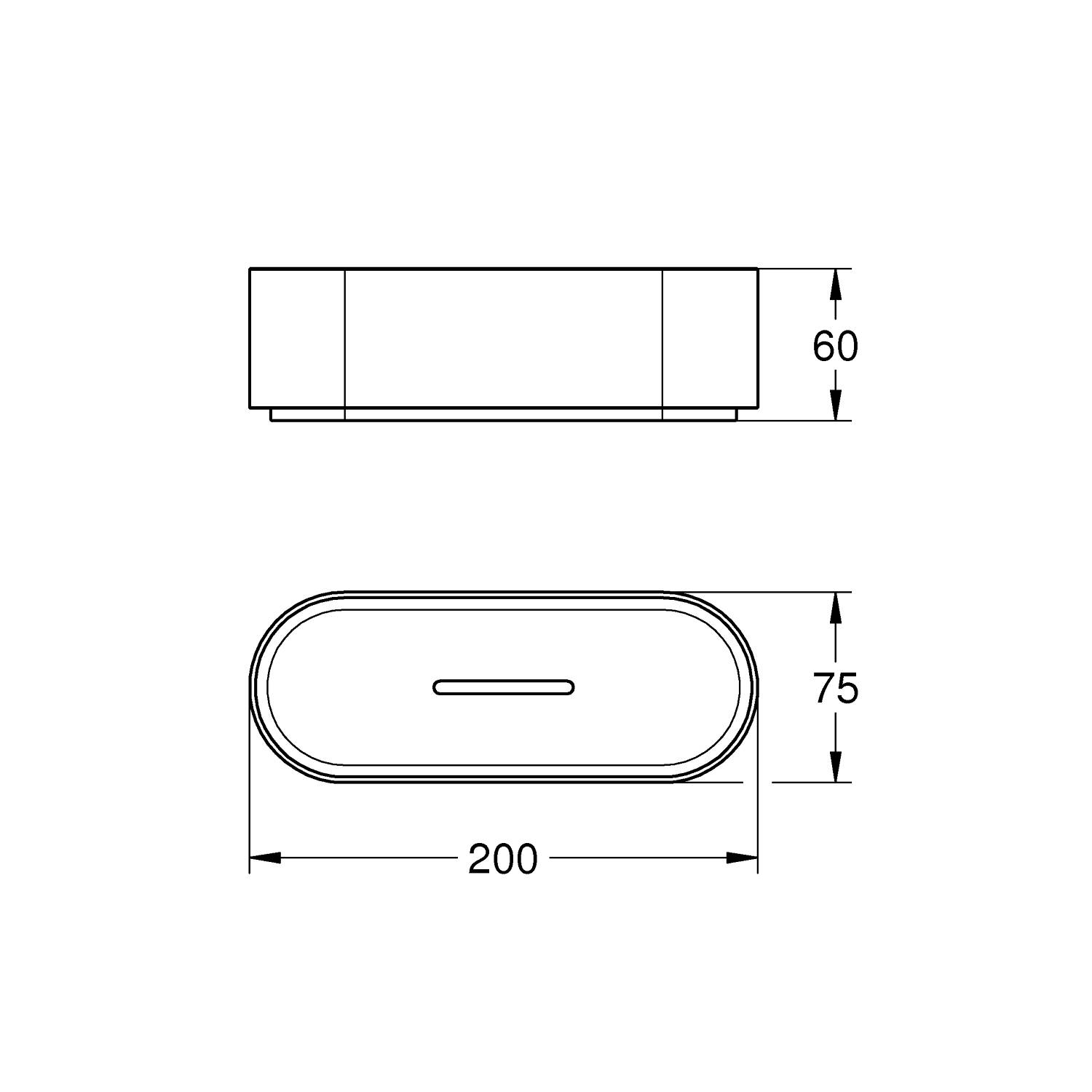 Полочка для душа GROHE Selection, без держателя, прозрачный белый (41037000) - Вид №1