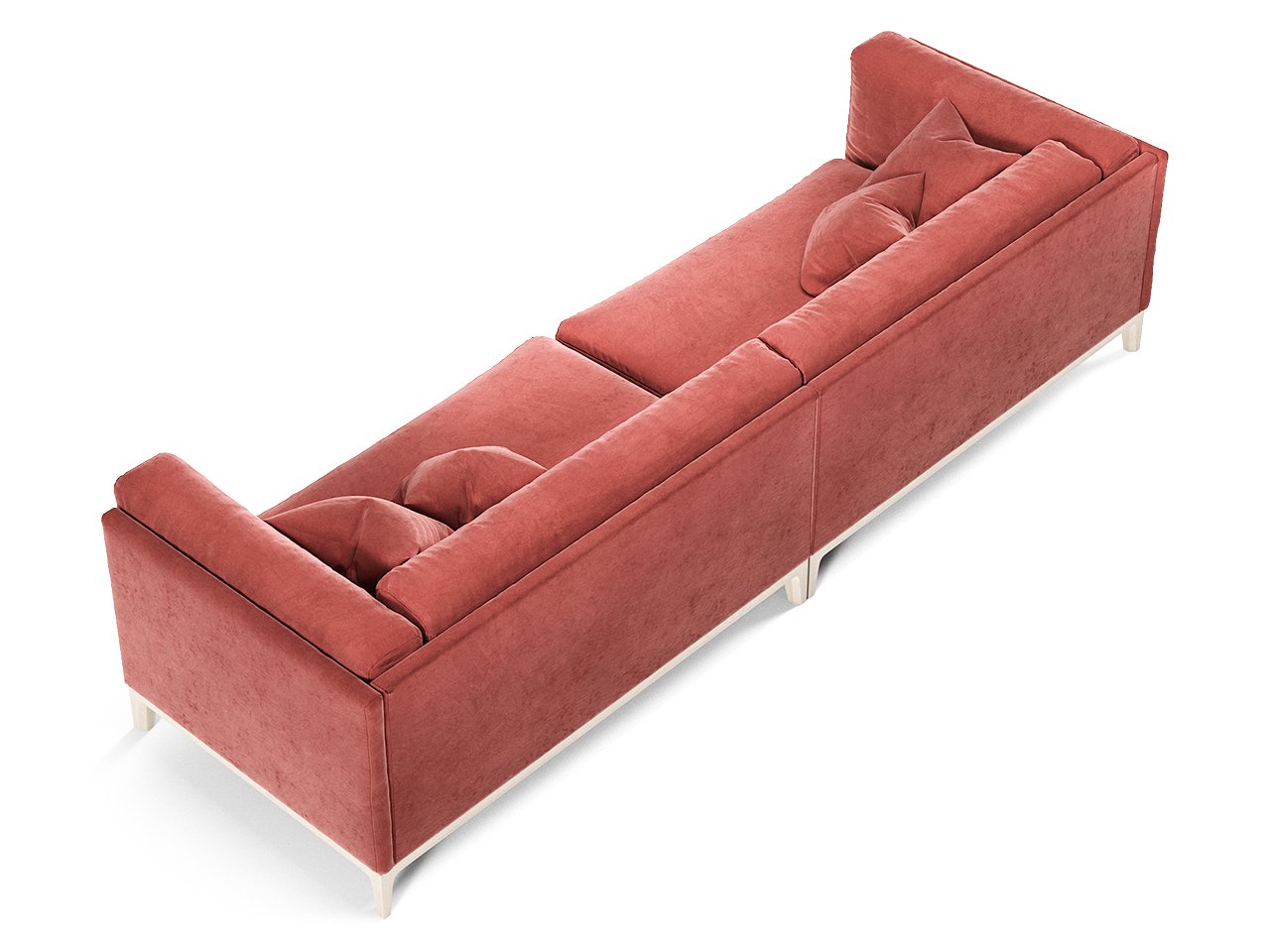 Диван Case прямой коралловый THE IDEA ДИЗАЙНЕРСКИЕ 210539 Красный  - Вид №1