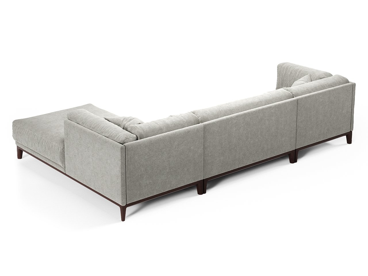 Диван Case угловой светло-серый шенилл THE IDEA ДИЗАЙНЕРСКИЕ 210548 Серый  - Вид №3