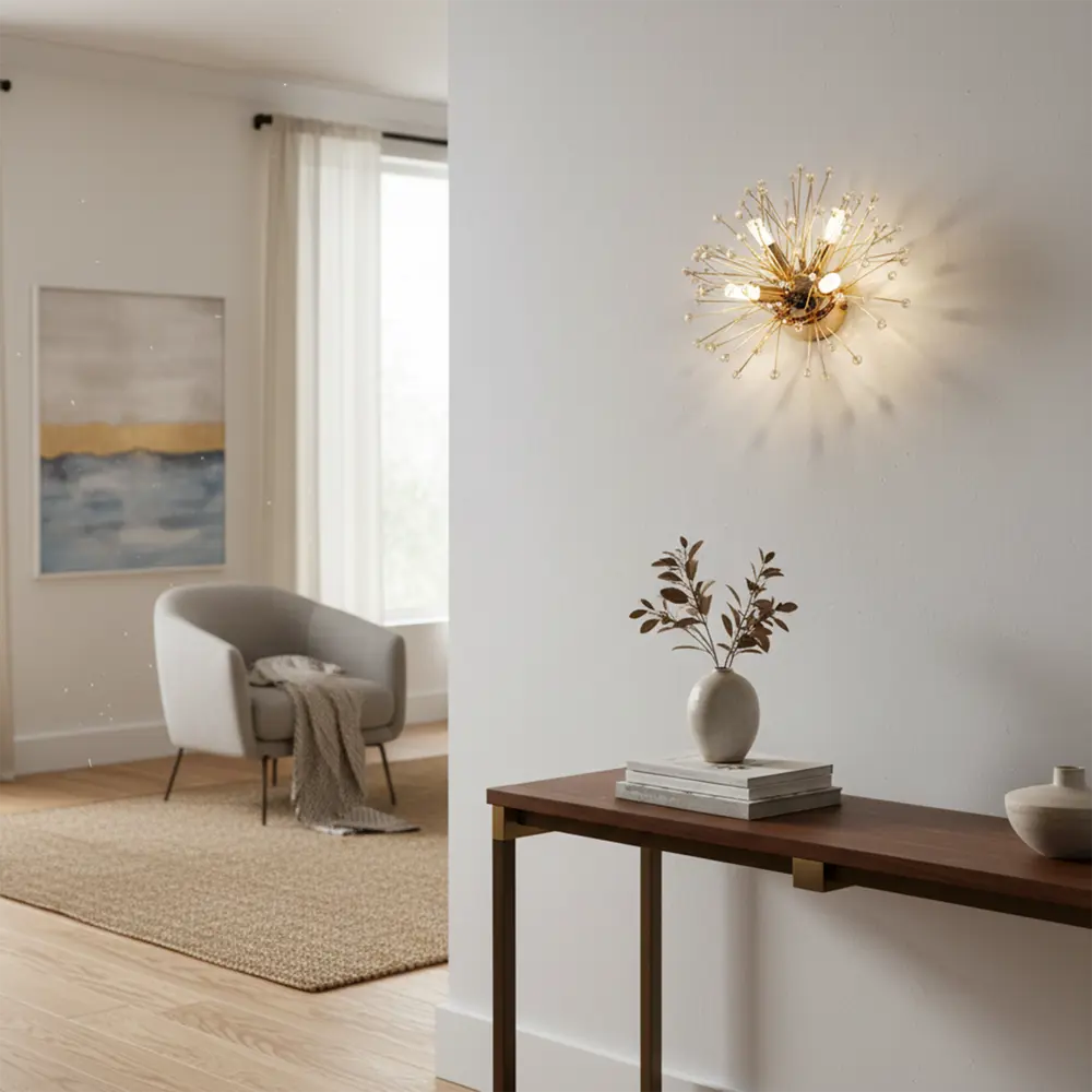 Светильник бра настенный Estares Mimosa цвет золото STLM-2038152 - Вид №4