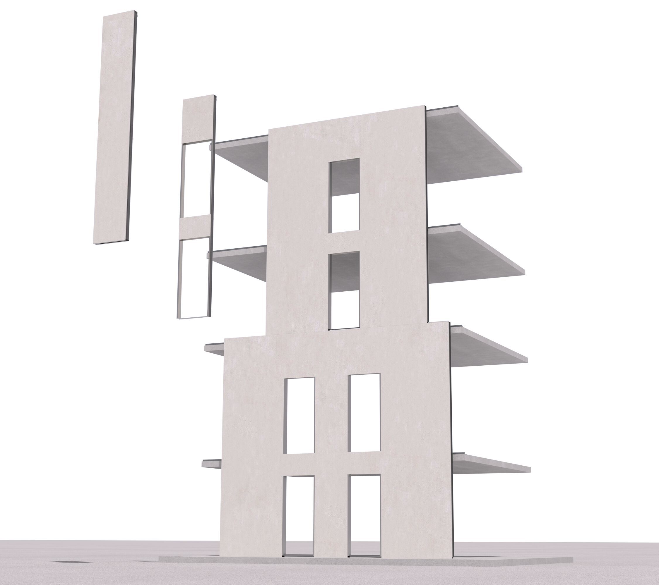 Наружная стена с двойной деформацией Jendy Joss Building модуль JJ ARCH-00059933 - Вид №5