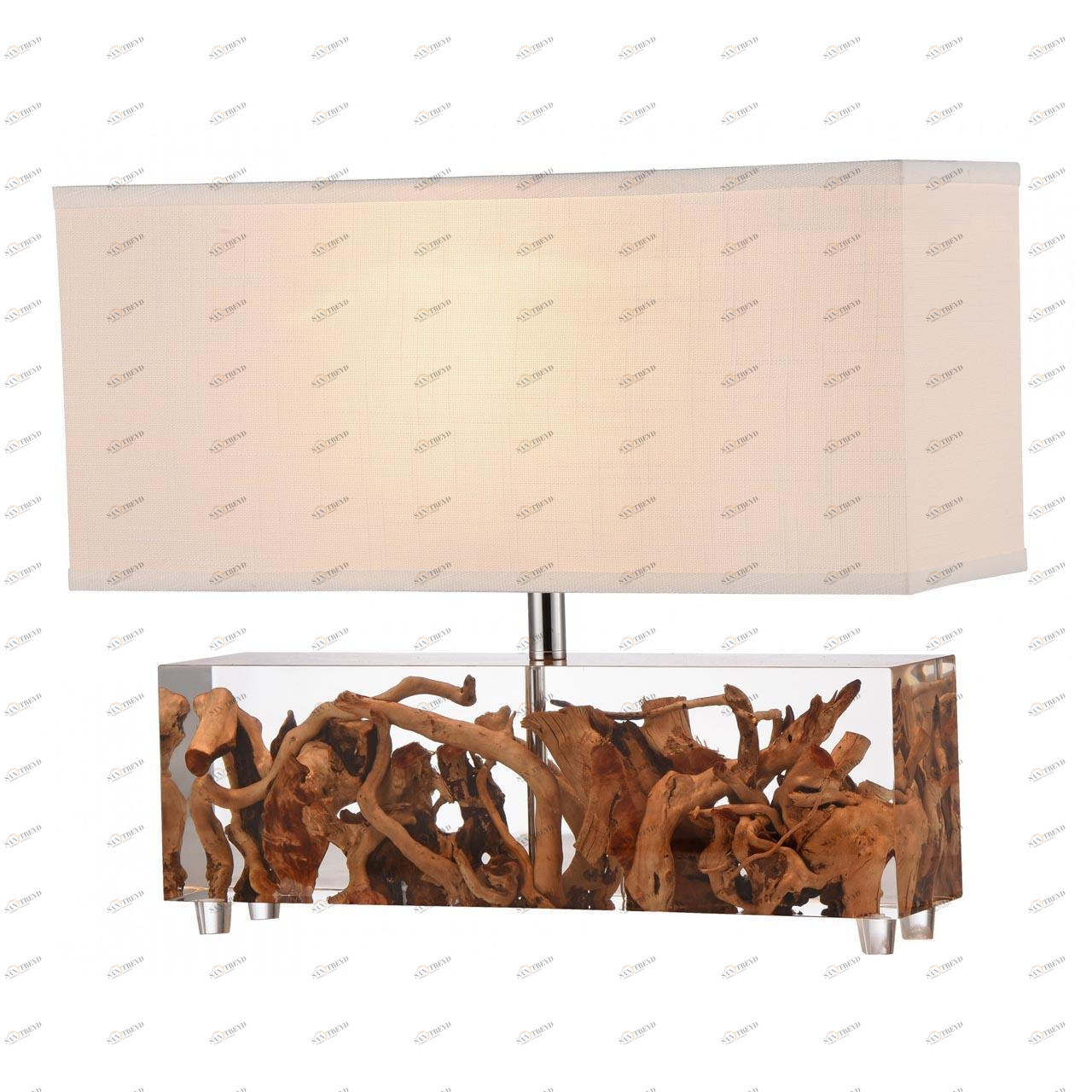 Настольная лампа Divinare 3401/09 TL-1 DIVINARE ИНТЕРЬЕРНЫЕ 194944 Белый;коричневый;прозрачный 