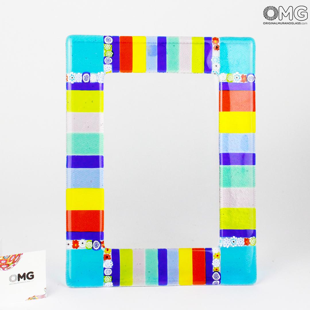 1804 ORIGINALMURANOGLASS Фоторамка Лазурное лето миллефиори - муранское стекло  см  - Вид №1