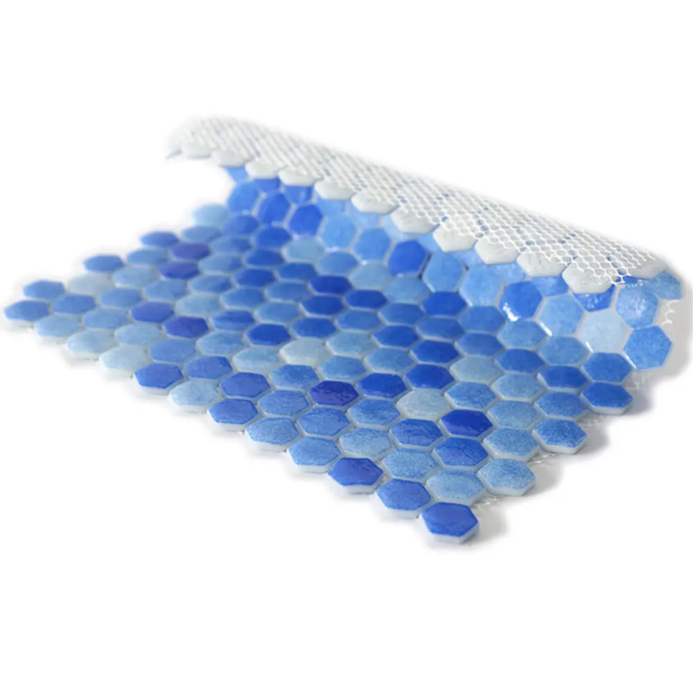 Мозаика стеклянная Natural STP-BL010-HEX 29x29 см цвет синий 84830264 STLM-2142919 Santreyd Steppa - Вид №2