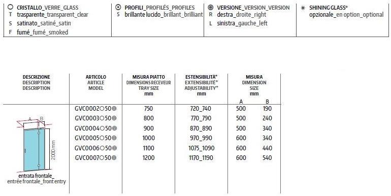 Glass1989 Хрустальная душевая ниша с распашной дверцей Showering sun-id-1366648 - Вид №5
