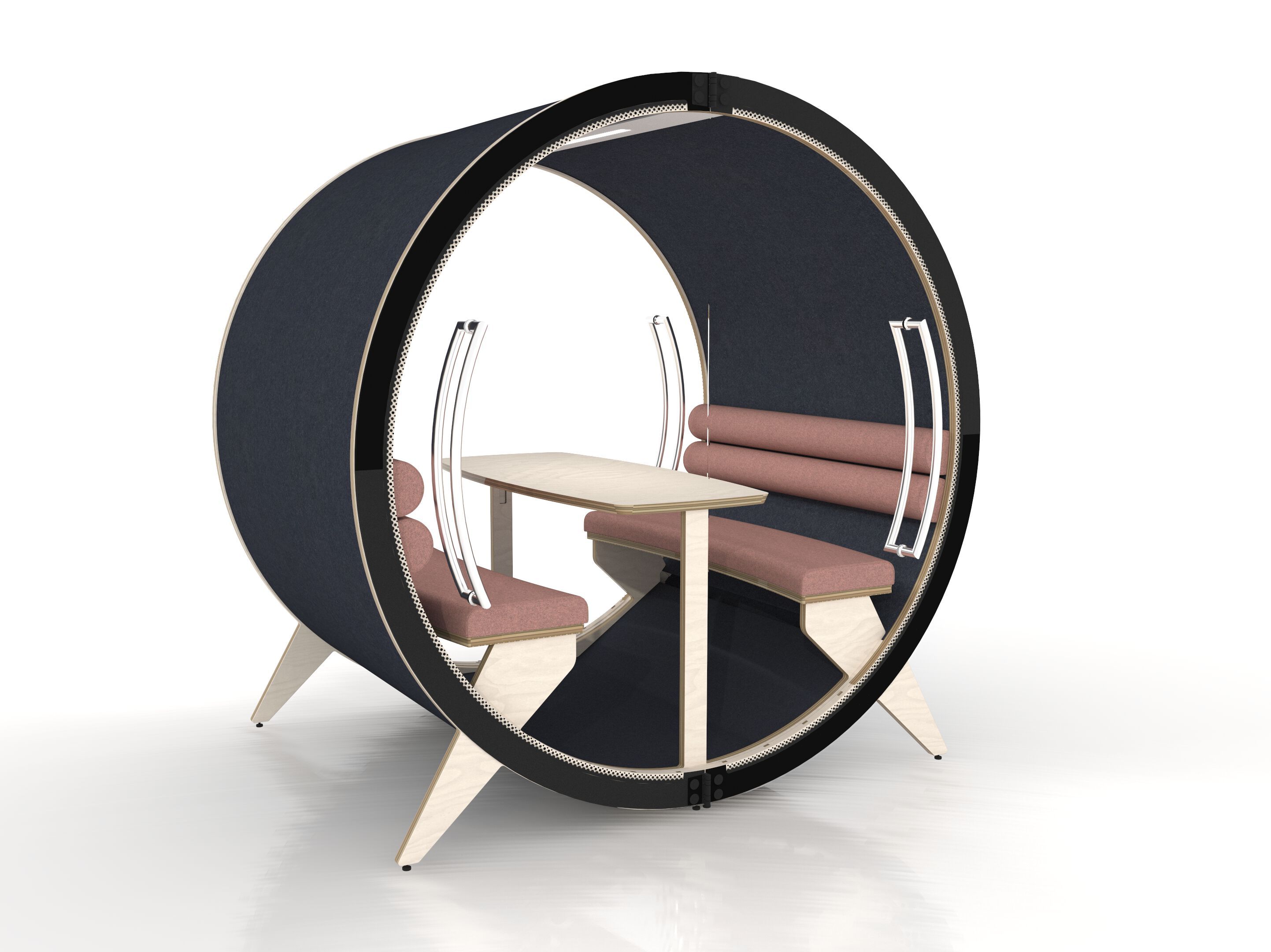 Акустическая офисная кабина с сиденьем BlockO.design ARCH-00073276 - Вид №1