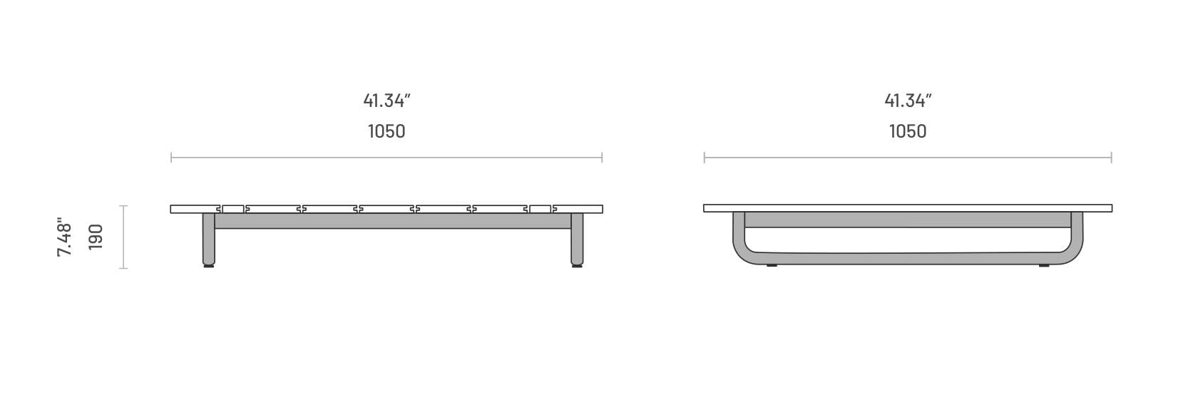 Квадратный низкий журнальный столик из ламината Domkapa Copacabana ARCH-00141732 - Вид №2