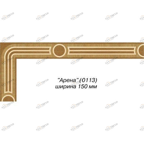 Художественный паркет Da Vinci Паркетный Бордюр 26-025 Орех Европейский (Грецкий) Селект (Гладкая) х мм 26011025