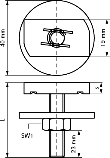 6527734 BIS Strut Болты быстрого монтажа нерж. монтаж в профиле Strut walraven  - Вид №1