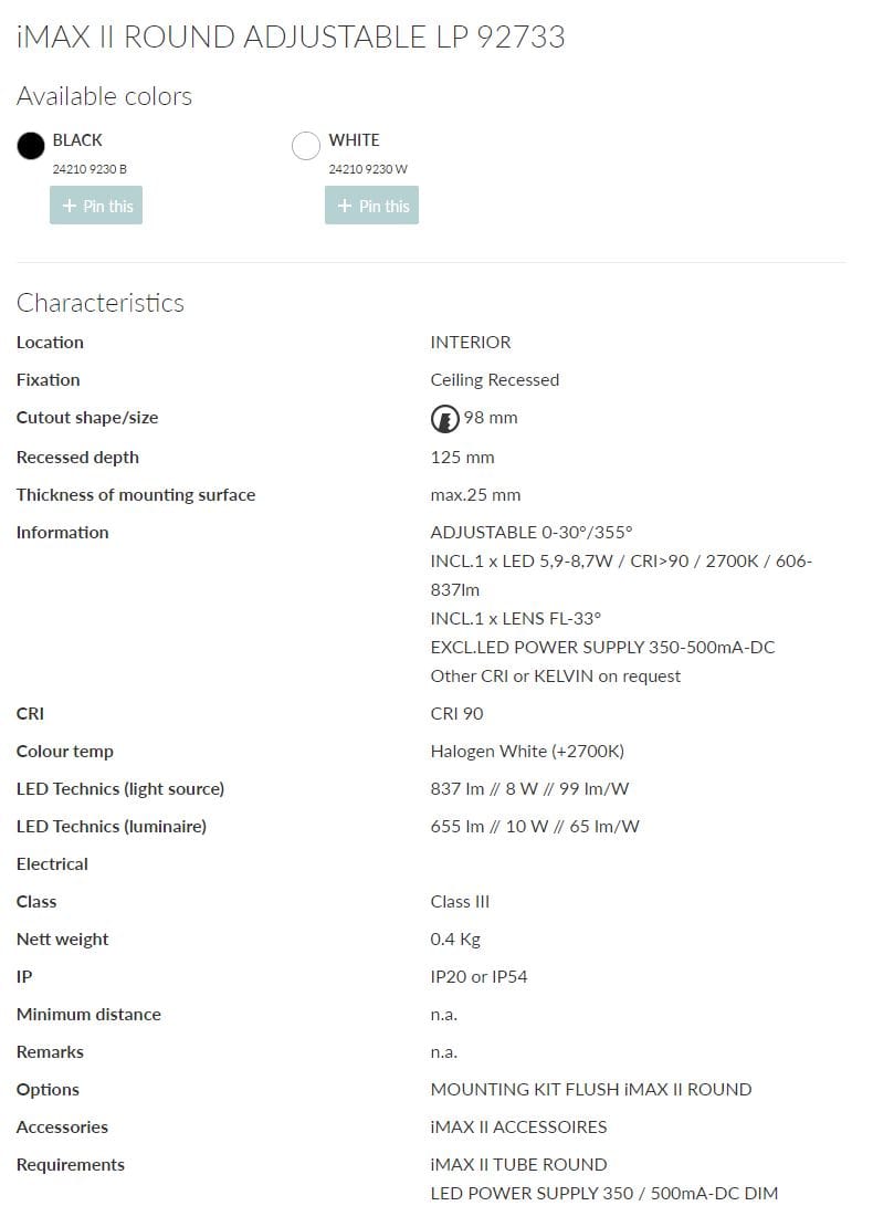 Регулируемый светодиодный прожектор Deltalight iMAX ARCH-00010169 - Вид №9