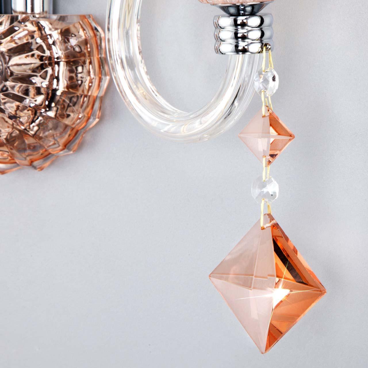 Бра хрустальное на 2 лампы хром Lorita 311/2 BOGATES LORITA 00-3931793 Прозрачный;хром  - Вид №3