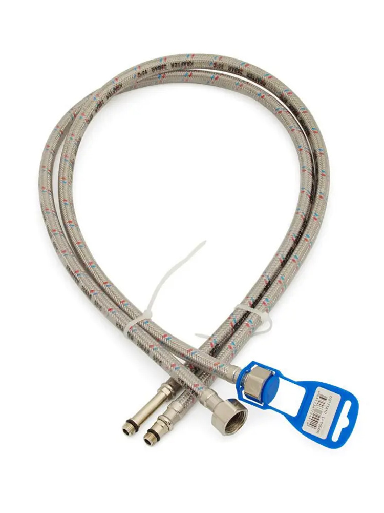90681664 Подводка гибкая для смесителей Krafter KRLux907 120 см 1/2"х М10 пара STLM-0801438