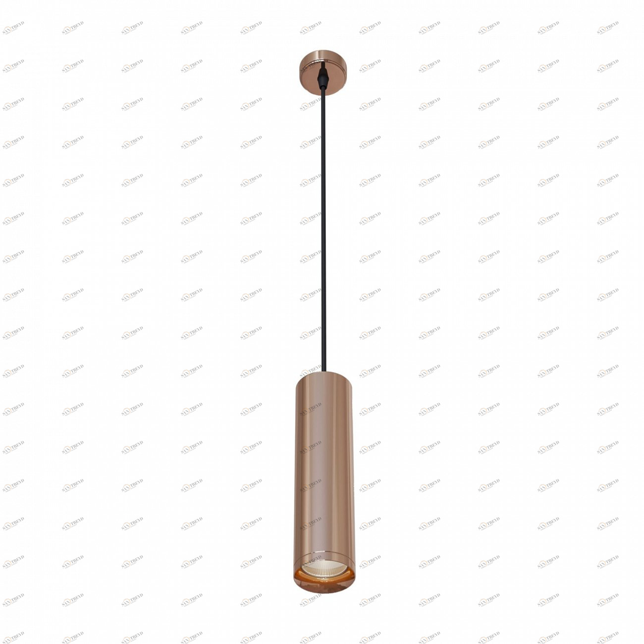 Светильник подвесной галогеновый 180 см розовое золото Shelby P020PL-01RG TECHNICAL PENDANT 00-3957094 Золото 
