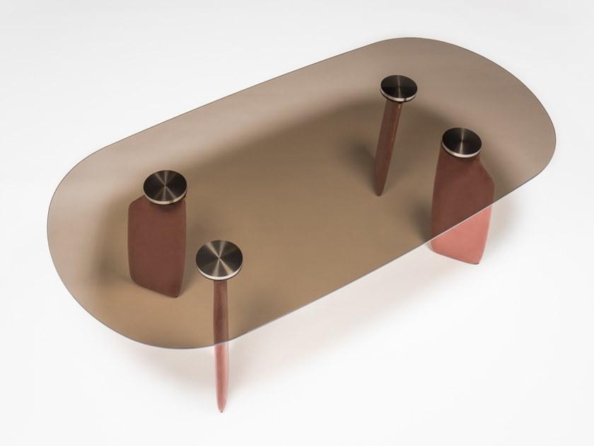 DANTE - Goods And Bads Овальный обеденный стол из стекла Bavaresk sun-id-1472765 - Вид №1