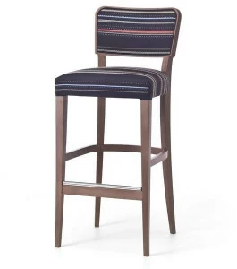 Very Wood Высокий табурет из ткани со спинкой Wiener