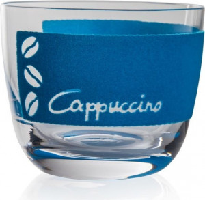 10564378 Eisch Набор из 2 бокалов для капучино 240мл "Вивере" (бирюзово-синий) Хрусталь