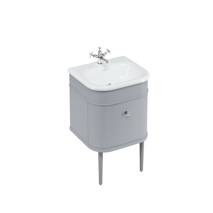 Burlington Chalfont Chalfont 550мм Тумбочка с одним выдвижным ящиком - Классический серый с классическими серыми ножками CH55G-CHLEGG 