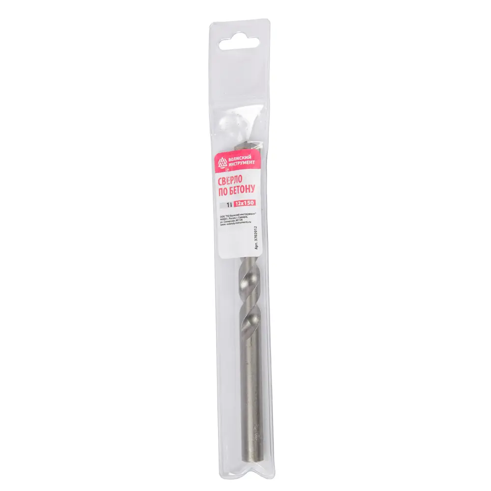 Сверло по бетону Волжский Инструмент 12x150 мм для профессионального использования 89387046 STLM-1524544 - Вид №1