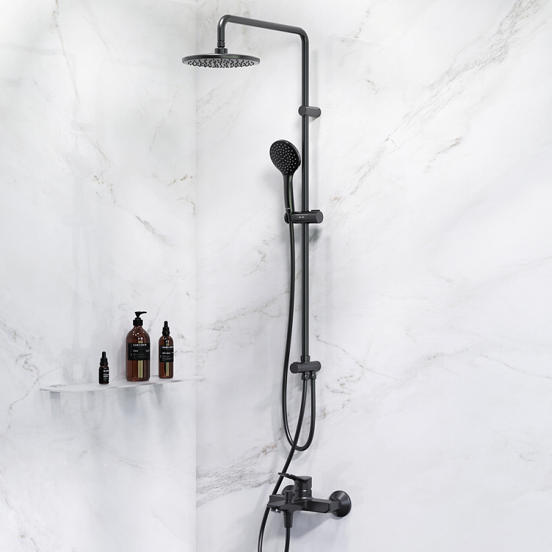 F42885A14 набор 2в1: см-ль д/ванны/душа верхний душ d 220 мм ручн.душ 110 мм 1 ф-ция душев AM.PM X-Joy  - Вид №1