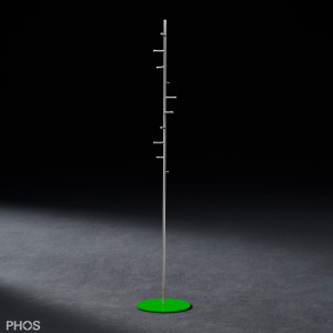 GSTH10F-BPGr Вешалка для одежды с 10 струящимися крючками, основание: зеленое. PHOS