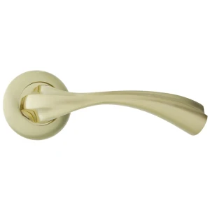 Ручки дверные на розетке Kerron DR7170, ЦАМ, цвет матовое золото 15334484 STLM-2146566