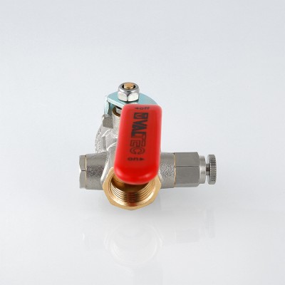 VT.245.N.06 Кран шаровой муфтовый с дренажем и воздухоотводчиком Valtec 1"  - Вид №2