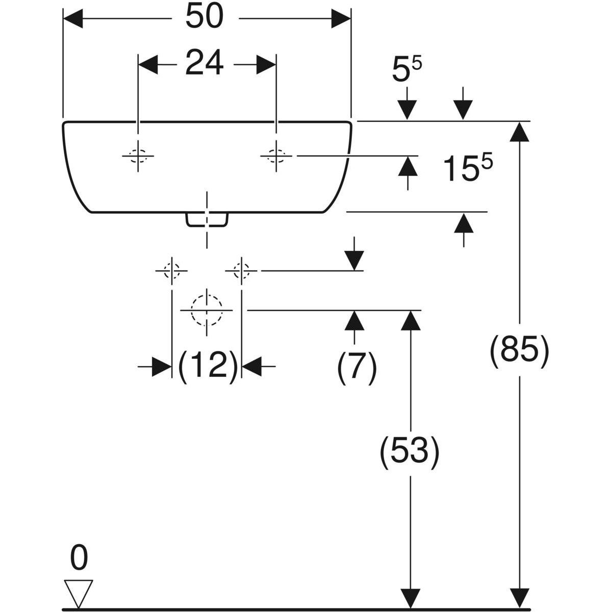 Мытье рук в витрине с переливом Geberit фантазия ARCH-00017655 - Вид №1