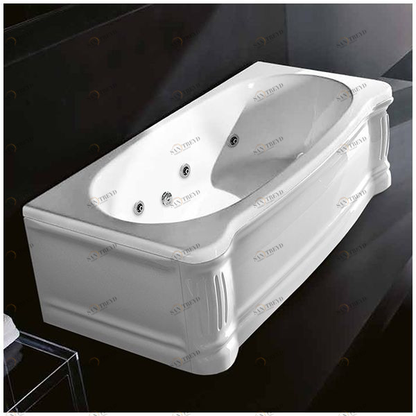 Ванна Gruppo treesse New Classic STX-V677B-DX белая с гидромассажем и дезинфекцией прямоугольная правая STXV677BDX