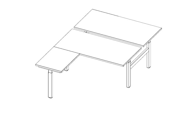 Рабочий стол с регулируемой высотой Quadrifoglio Group дизайн-офис ARCH-00036333 - Вид №14