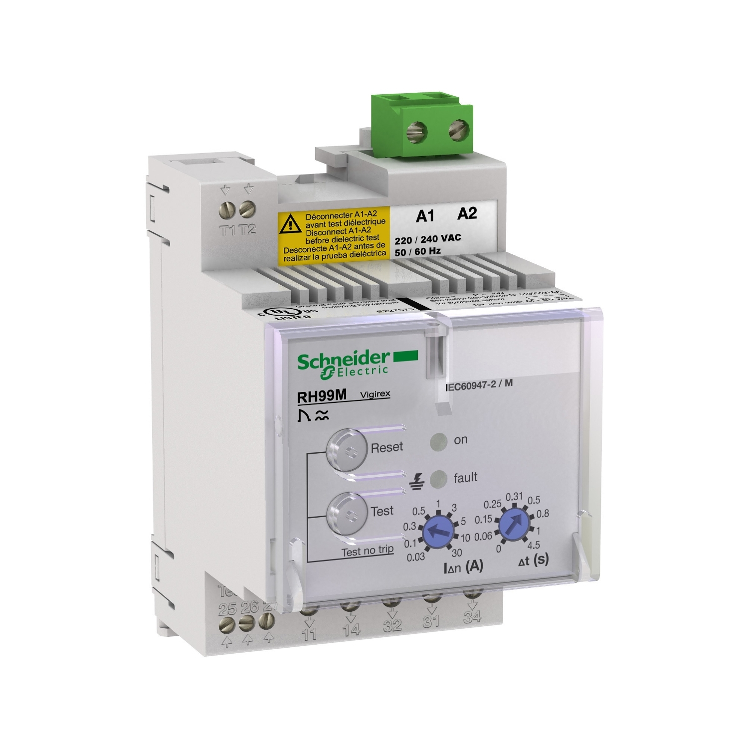 56194 РЕЛЕ RH99M 50/60/400 ГЦ С АВТ.СБРОС_0,1_30_А 0_4,5 сек. Schneider Electric Vigirex 