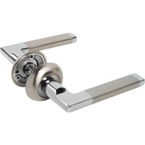 Дверная ручка Punto Polo JR SN/CP, без запирания, комплект, цвет матовый никель/хром