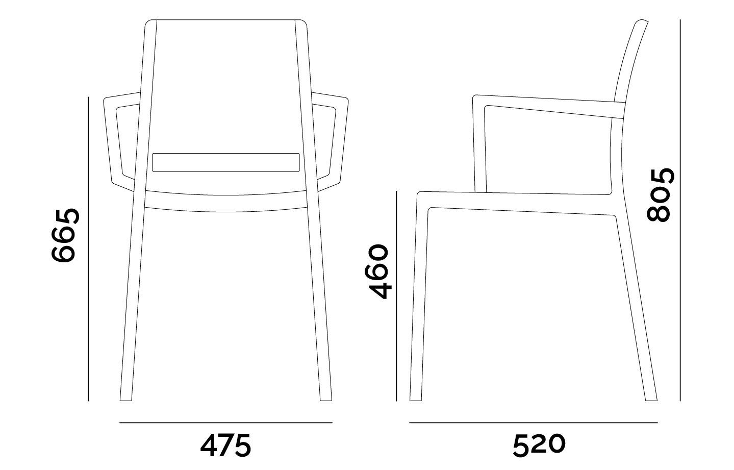 Стул из инженерного пластика с подлокотниками PF Stile REFLEX CB ARCH-00065494 - Вид №25