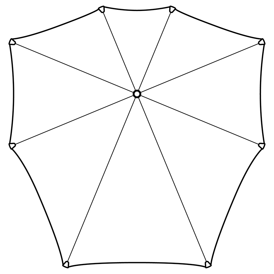 2011095 Зонт-трость ° original shiny silver SENZ  - Вид №6