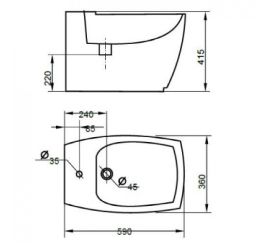 CZR-612 Биде напольное  Cezares  - Вид №1