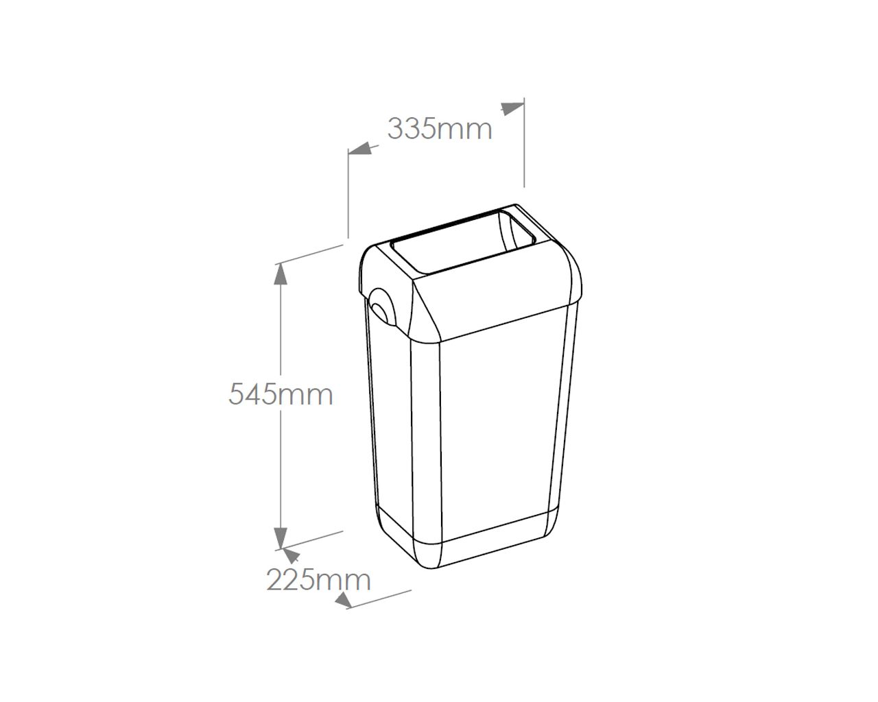 KHB101 HARMONY открытая подвесная корзина, объем 23 л, пластик, прозрачно-белый Merida  - Вид №1