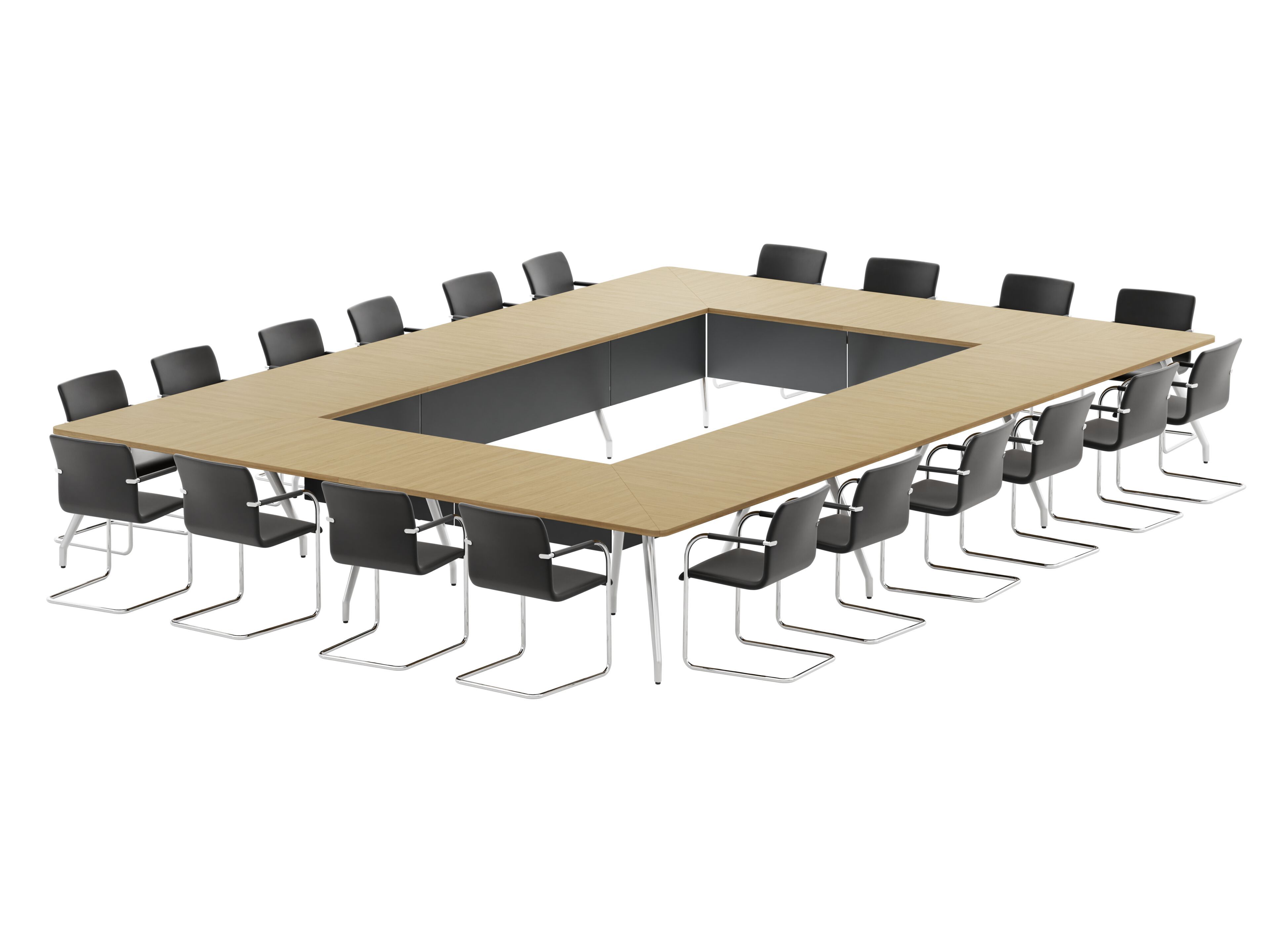 Модульный стол для совещаний из алюминия и дерева THONET 1750 ARCH-00108791 - Вид №3