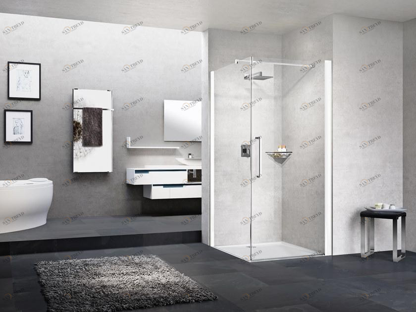 NOVELLINI Угловая душевая кабина с распашной дверцей и неподвижным бортиком Young sun-id-1507085