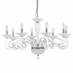 Подвесная люстра Ideal Lux Maximilian SP8 IDEAL LUX ДИЗАЙНЕРСКИЕ, MAXIMILIAN 057385 Белый