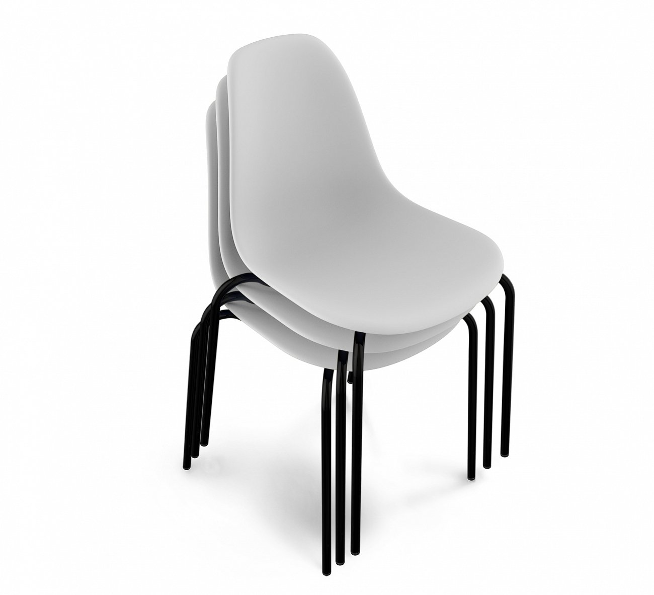 Стул DSR Белый S30 (eames style) SHEFFILTON ДИЗАЙНЕРСКИЕ, EAMES STYLE 015567 Белый  - Вид №3