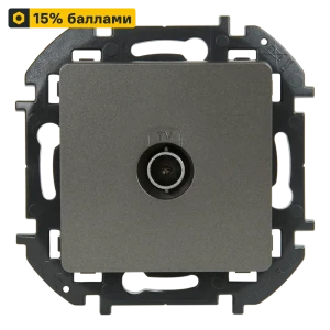 Телевизионная розетка LEXMAN Lilian для скрытого монтажа в цвете Титан 86761388