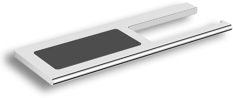 38043D Бумагодержатель ACCESSORIES подвесной с полкой ANTI-SLIP цвет хром LANGBERGER Accessories, VICO