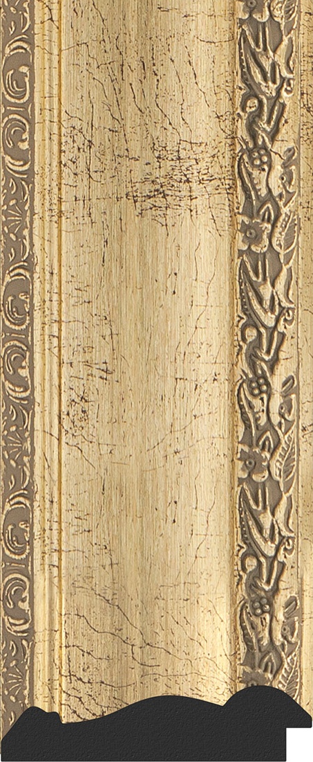 BY 3636 Зеркало с фацетом в багетной раме - состаренное серебро с орнаментом 120 mm EVOFORM Exclusive - Вид №3