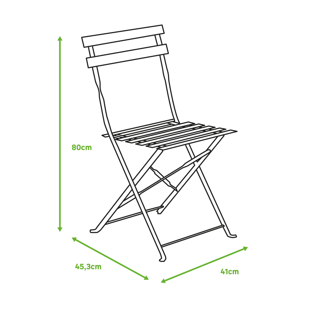 Стул Naterial Flora Origami складной 47х41х80 см сталь темно-серый STLM-2123387 - Вид №15