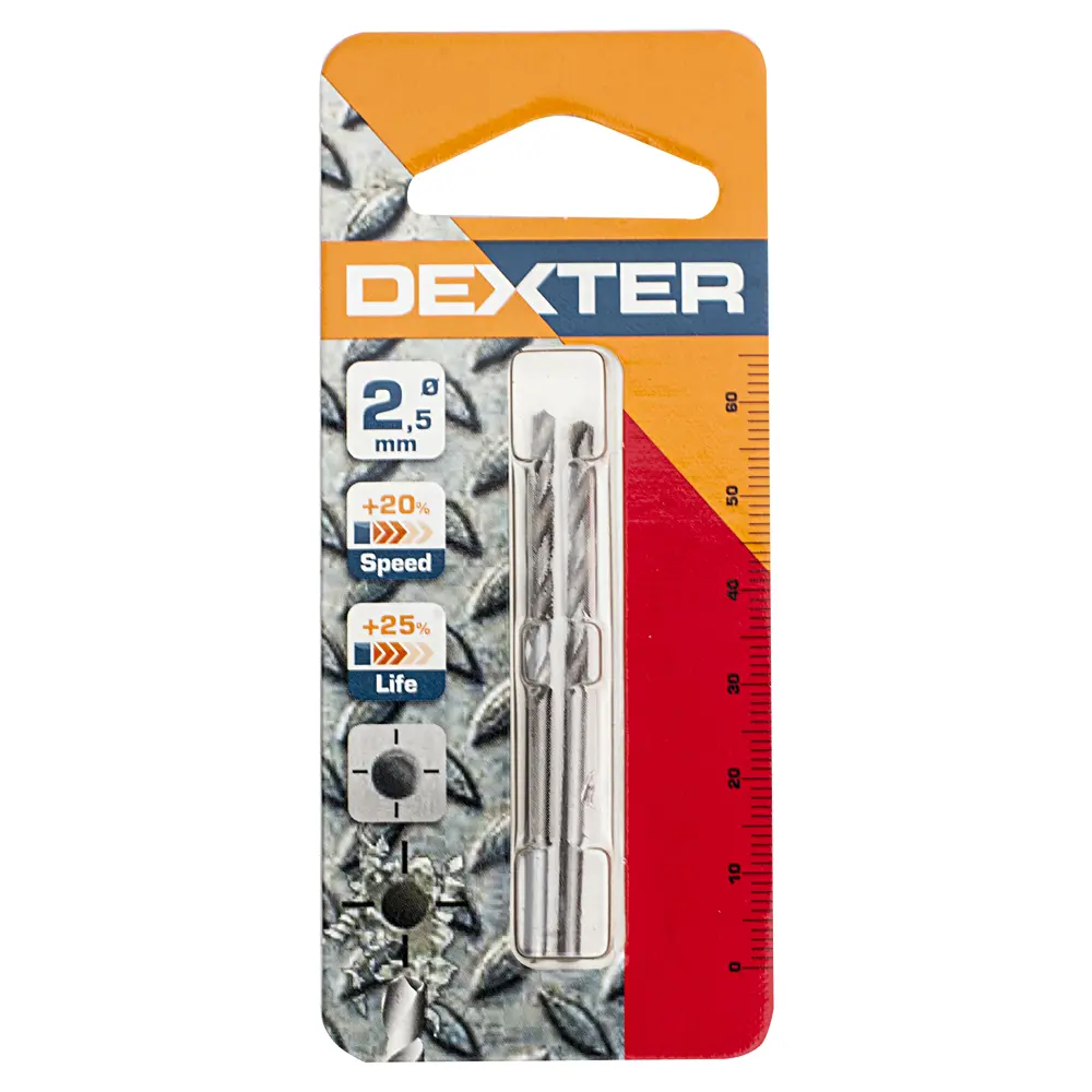 Сверло по металлу HSS-G 2.5х57 мм Dexter SM247 16660880 STLM-2115971  - Вид №4
