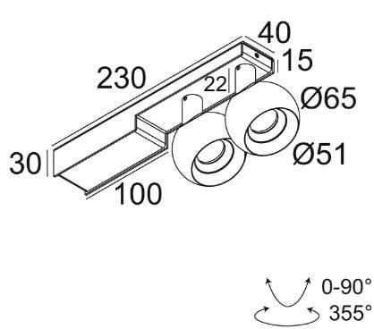 Регулируемый светодиодный прожектор Deltalight BOWIE ON ARCH-00068086 - Вид №1