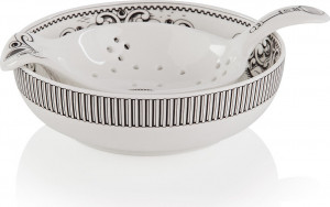 10565483 Royal Crown Derby Ситечко с подставкой Royal Crown Derby "Стимпанк" 10см Фарфор костяной