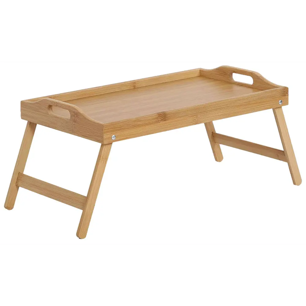Столик-поднос прямоугольный 50x30 см бамбук цвет бежевый Santreyd STLM-2044026