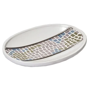 Мыльница настольная Brissen «Mosaic» полирезина цвет белый 15802410 STLM-2094227