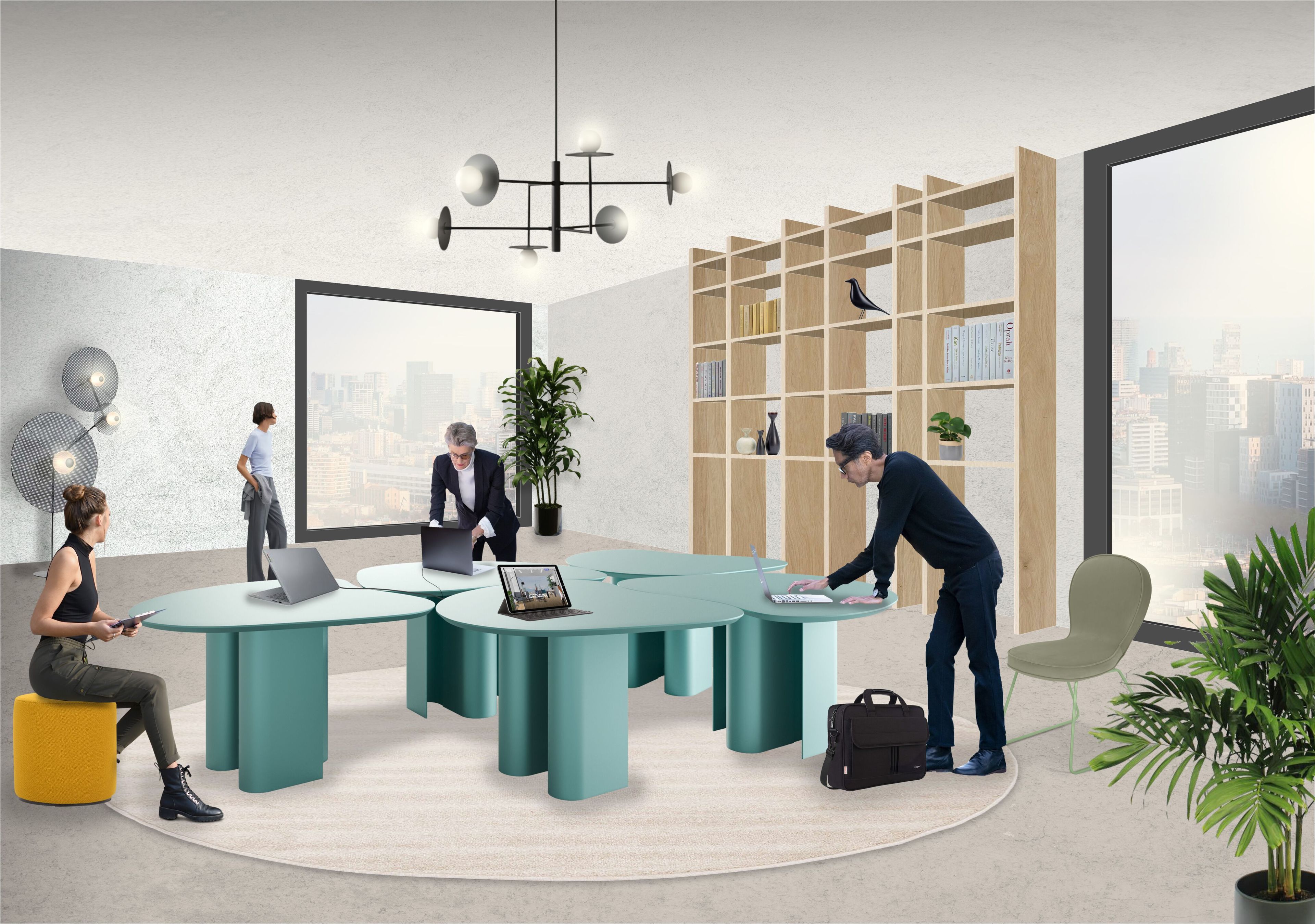 Окрашенный металлический журнальный столик Adrenalina North Light ARCH-00150980 - Вид №4