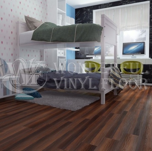 Виниловый ламинат Wonderful Vinyl Floor LuxeMix Дарк Lx 164 Орех американский с брашью (Текстурированная) 935х150 мм 2201000049 - Вид №2